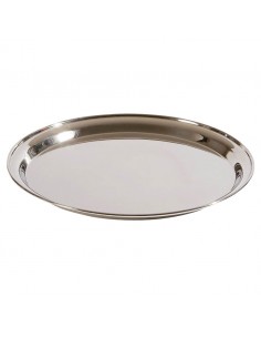 Service Tray Stainless Steel Round 30cm