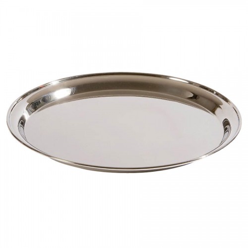 Service Tray Stainless Steel Round 30cm