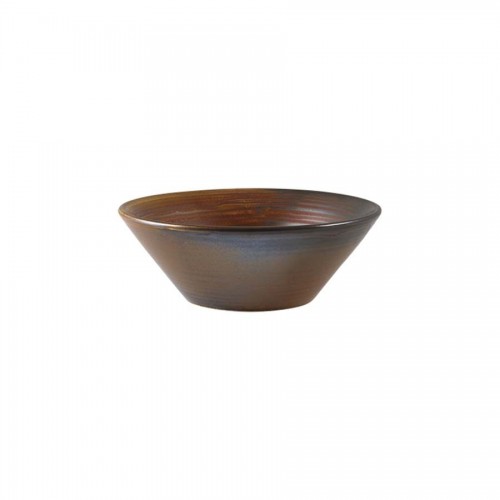 Terra Porcelain Rustic Copper Conical Bowl 14cm