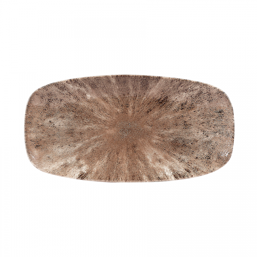 Stone Zircon Brown Oblong Chefs Plate 11.75 X 6inch