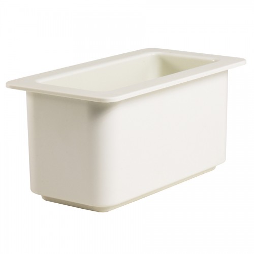 Coldfest Crock White Oblong 1/3 Size Gastronorm