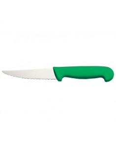 Prepara Vegetable Serrated Knife 4 inch Blade Green