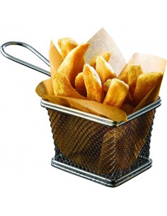 Stainless Steel Serving Fry Basket Rectangular