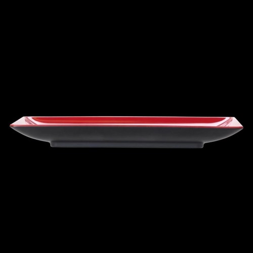 Karma Black & Red Two-Tone Rectangle Plate 33cm