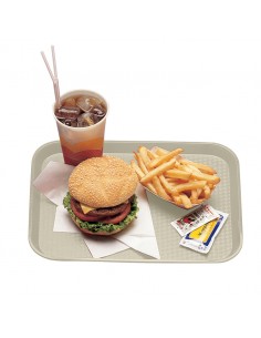 Tray Fast Food Peach Oblong Poly 34.5 x 26.5cm