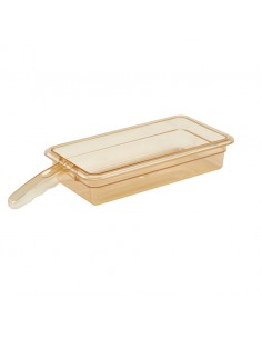 Food Pan 1/3 x 2 Inch Single Handle H-Pan® Amber