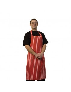 Red Butchers Bib Apron