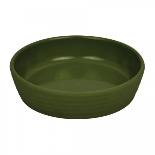 Green Melamine Ripple Low Bowl 140x140x35mm 280ml