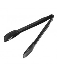 Tongs Black Polycarbonate 23cm