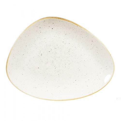 Stonecast Barley White Triangle Chefs Plate 10 x 8in