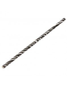 Paper Zebra Straw 8 Inch 20cm Box of 250