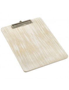 White Wash Wooden Menu Clipboard A4 24x32x0.6cm