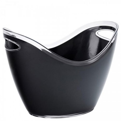 Small Champagne Bucket Black 10.5 Inch 27cm