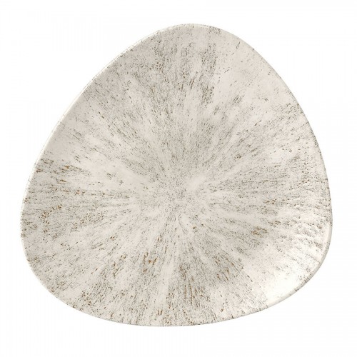 Stone Agate Grey Triangle Plate 26.5cm