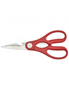 Stainless Steel Kitchen Scissors 8 Inch Red