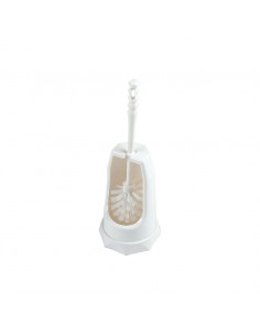 Toilet Brush With Open Holder White