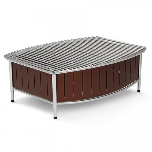 Large buffet station with wire grill - Brown