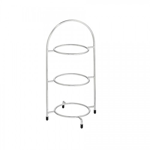 Chrome 3 Tier Plate Stand 15.5 inch 39cm