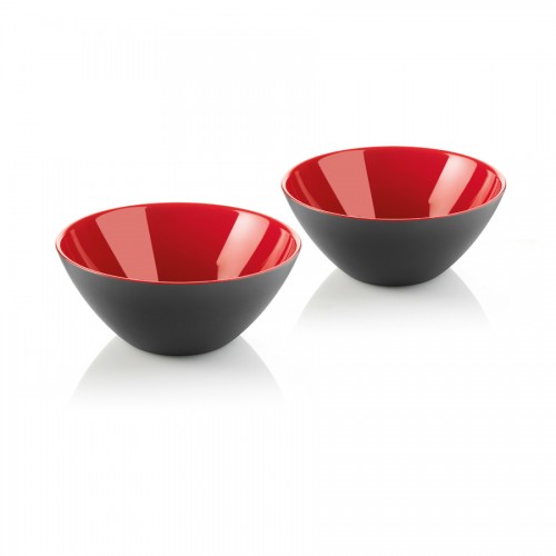 Pair of MyFusion 12cm Bowls Black & Red