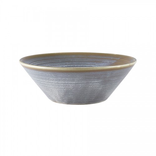 Terra Porcelain Matt Grey Conical Bowl 19.5cm