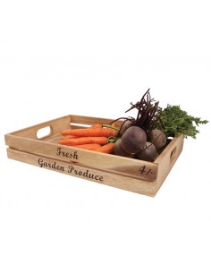 Crate 'Fresh Garden Produce' In Rustic Acacia