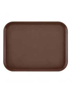 Tray Cafeteria Brown Oblong Poly 46 x 36cm