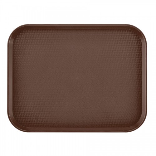 Tray Cafeteria Brown Oblong Poly 46 x 36cm