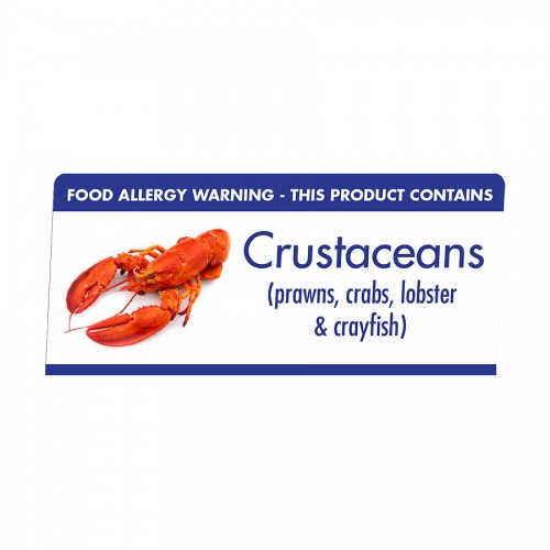 Allergen Buffet Notice Crustaceans