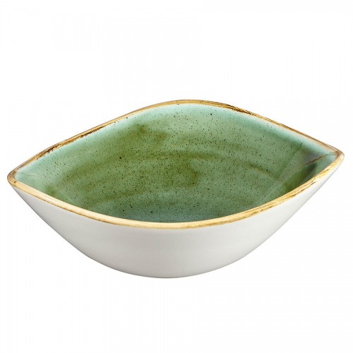 Stonecast Samphire Green Triangle Bowl 18.5cm