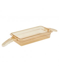 Food Pan 1/3 x 2 Inch Double Handle H-Pan® Amber