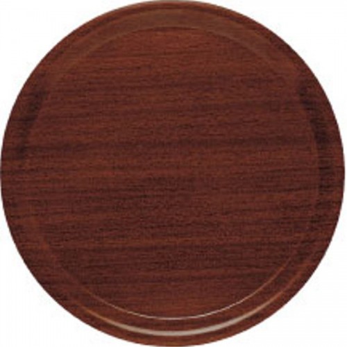 Laminated Mahogany Tray Round 32cm