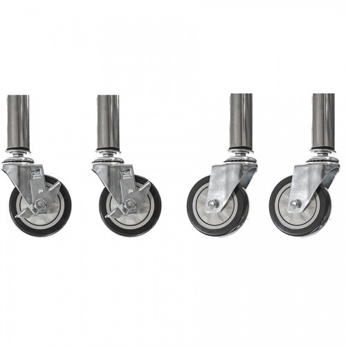 Set of 4 Castors (2 Braked) for Connecta Shelving