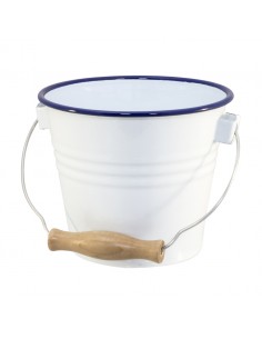 Enamel Bucket 16 x 14cm 2ltr White