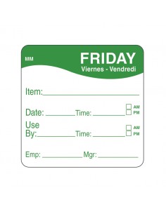 Daymark label Friday Removable Square 5.1cm