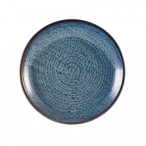 Terra Porcelain Aqua Blue Deep Coupe Plate 21cm