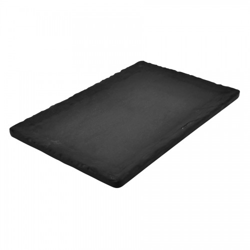 Black Melamine Stone Effect Platter 300x200x15mm