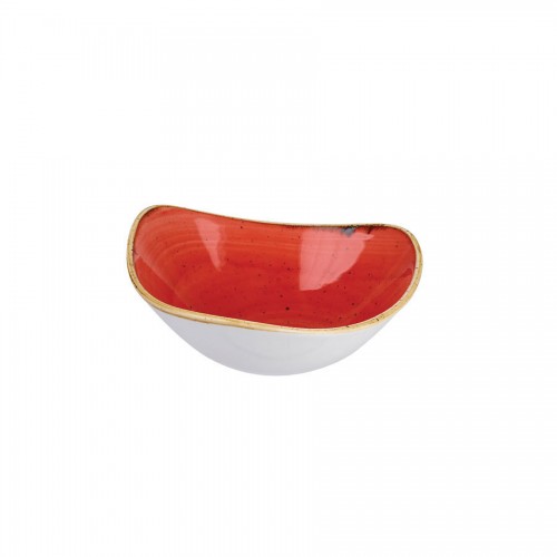 Stonecast Berry Red Triangle Bowl 9 inch