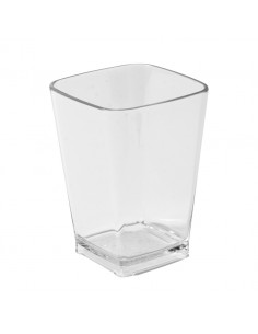 Small clear reusable dessert pot with 150ml capacity