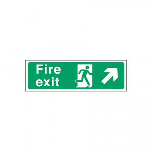 Fire Exit Right Up Arrow Sign