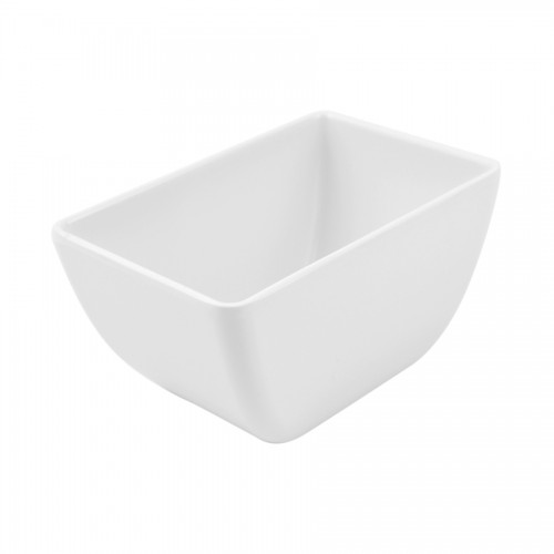 White Melamine Dover Pot 70cl 15 x 10 x 8cm