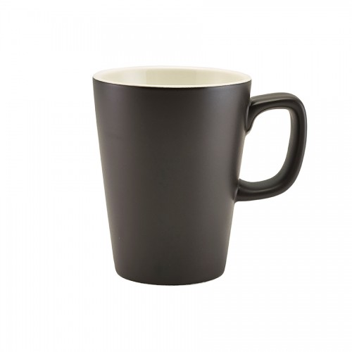 Matt Black Porcelain Latte Mug 34cl 12oz