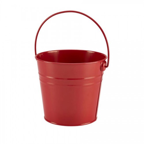 Stainless Steel Serving Bucket 16cm Dia Red