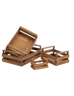 Wood Box / Tray S Birch Plywood Chocolate