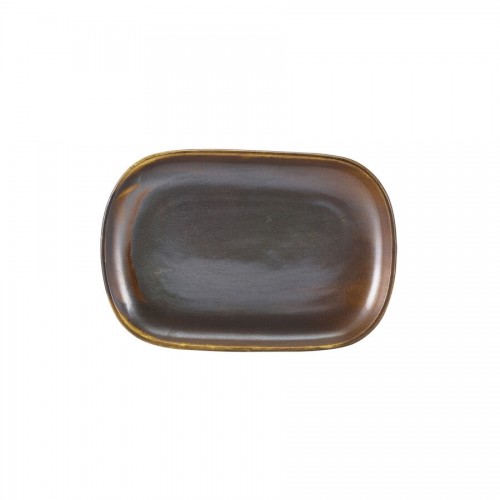 Terra Porcelain Copper Rectangular Plate 24 X16.5cm