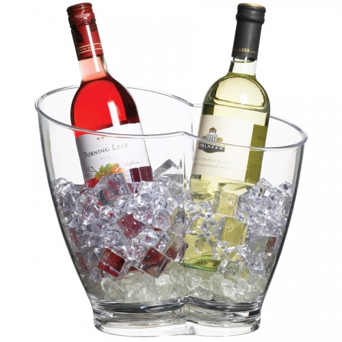 BarCraft Clear Acrylic Double Sided Drinks Cooler