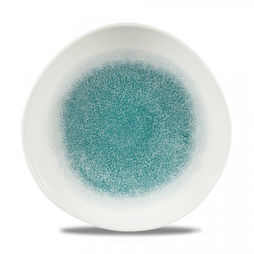 Raku Jade Green Round Trace Plate 26.4cm