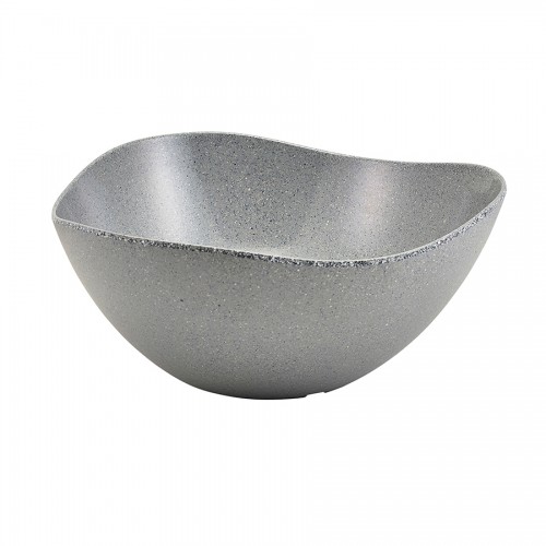 Grey Granite Melamine Triangular Buffet Bowl 35cm