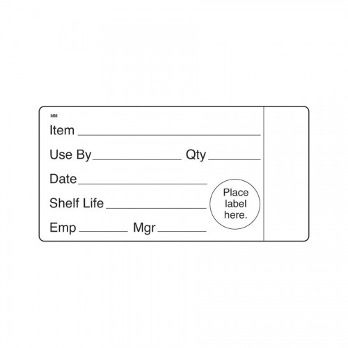 Removable Food Preperation Label 51 x 102mm