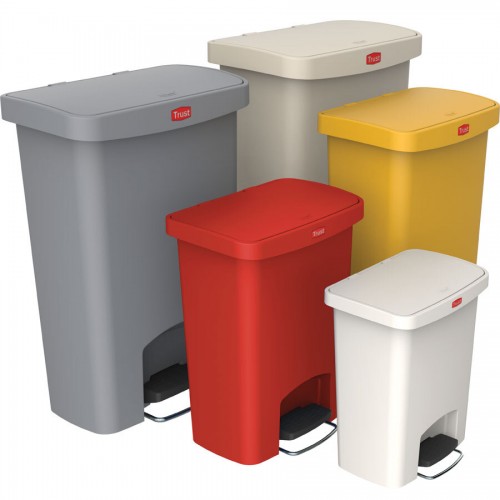 Trust Step On Bin 15 Litres Red Front Step