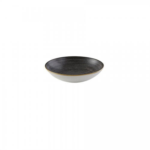 Stonecast Raw Black Coupe Bowl 18.2cm 7 1/4 inch